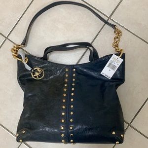 NWT Michael Kors. Navy blue leather pocketbook
